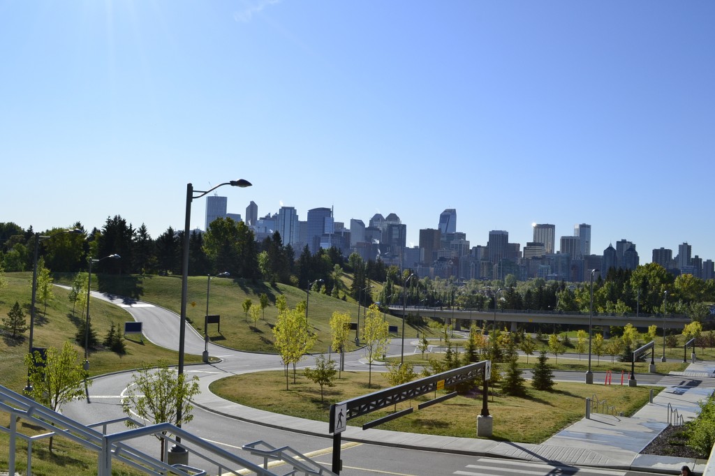 An awesome view of downtown Calgary from SAIT.